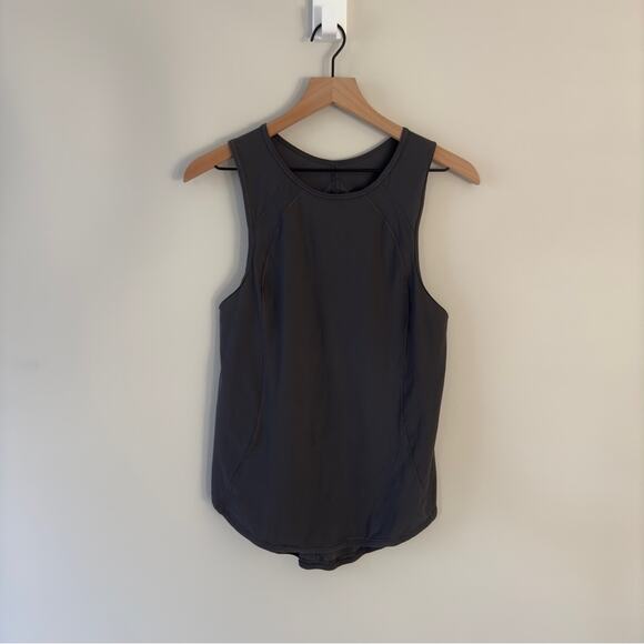 Lululemon Sculpt Tank Top in Graphite Grey stretch cutout reflective athletic - Picture 3 of 9